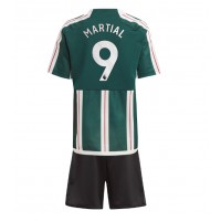 Camisa de time de futebol Manchester United Anthony Martial #9 Replicas 2º Equipamento Infantil 2023-24 Manga Curta (+ Calças curtas)